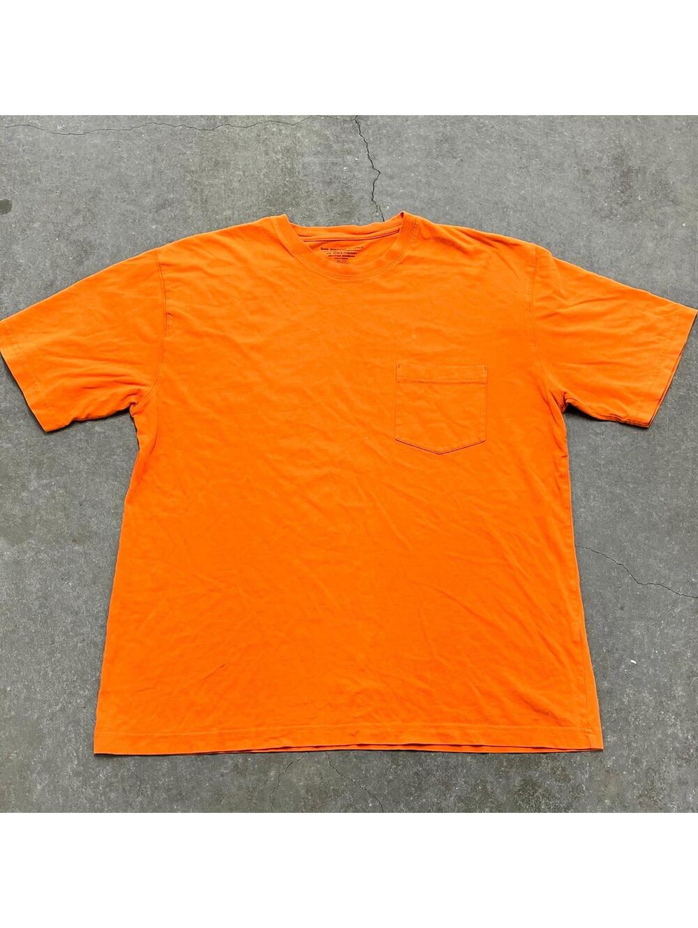 Bass American Classics Plain Orange Pocket T Shirt